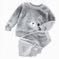 thumbnail image 4 of NOLDARES Toddler Baby Boy Fall Winter Outfit Cartoon Graphic Print Long Sleeve Sweatshirts Stretch Jogger Pants Newborn Clothes Set(Grey,4-5 Y), 4 of 4