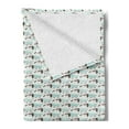 thumbnail image 2 of Puppy Soft Flannel Fleece Blanket, Dachshunds in Winter Clothes Polka Dots Stripes Dog Walking Childish Scene, Cozy Plush for Indoor and Outdoor Use, 50" x 60", Pale Blue and Umber, by Ambesonne, 2 of 5