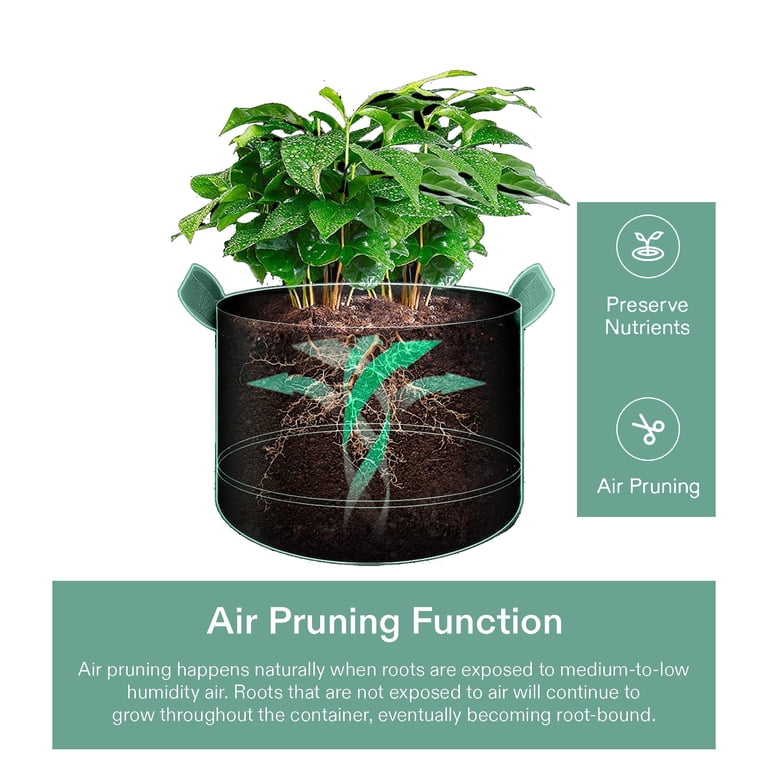 Tripumer 4-Pack 3 Gallon Grow Bags, Black photo 5