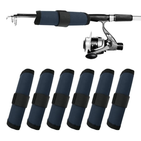 Unique Bargains Bait Gloves Easily See Lure Wrap Lure Covers Lure Guard for Fishing Rod Full Hand Protection Fishing Bait Covers for Anglers Blue 6 Pcs