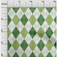 thumbnail image 2 of oneOone Polyester Spandex Green Fabric Check Argyle Craft Projects Decor Fabric Printed By The Yard 56 Inch Wide, 2 of 4
