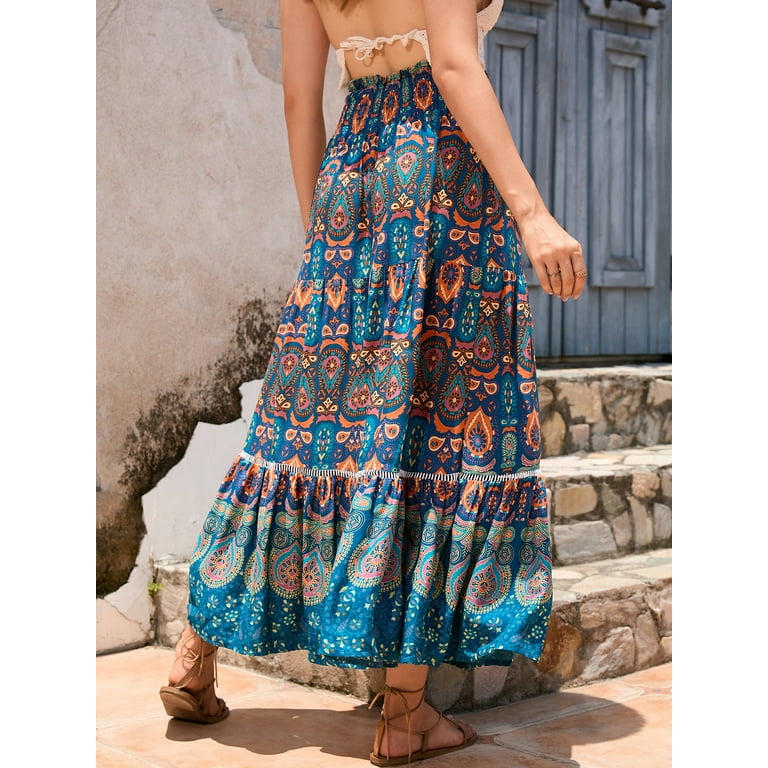 Boho elastic skirt hotsell