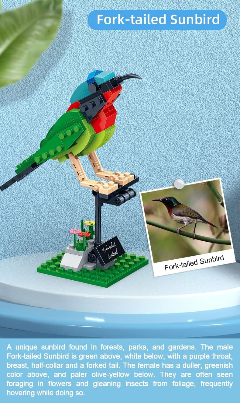 Birds Model Building Block Kit - 408 Pieces