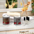 thumbnail image 4 of Yayeee 2 Pack Qtip Holder Bathroom Cotton Swab Canister with Lid Clear Dispenser Set, Red Boat, 4 of 6
