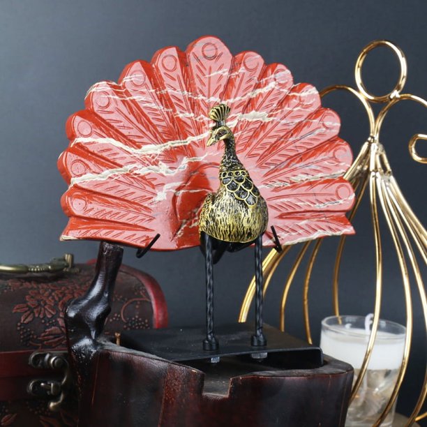 Venta al por mayor DIY cristal tallado pavo real cristal ornamental pavo real fluorita arcoíris piedra preciosa de pavo real