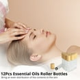 thumbnail image 2 of LEEYNEER 12Pcs Essential Oils Roller Bottles  0.3oz Refillable Glass Bottles for Travel  Portable Roll-On Bottles with Wooden Lids+Metal Roller Balls for Aromatherapy  Fragrance, 2 of 7