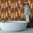 thumbnail image 3 of Peel and Stick Backsplash 20-Sheet Self Adhesive Marble Herringbone Kitchen Backsplash Stick on Tiles Subway Wood Look Backsplash for Kitchen Peel and Stick for Bathroom Kitchen Camper 4"x4", 3 of 9