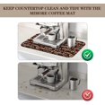 thumbnail image 6 of Coffee Mat Dish Drying Mats: 12x19in Absorbent Rubber Backed Draining Pad – Fits Under Coffee Maker Espresso Machine – Hide Stains Decorative Gift – Essential Kitchen Counter Accessory, 6 of 6