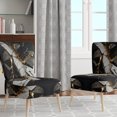 thumbnail image 2 of Designart "Ebony Geode Abstraction III" Black Marble Upholstered Accent Chair - Modern Arm Chair For Living Room, 2 of 7