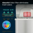 thumbnail image 5 of iTouchless AutoStep 13 Gallon Stainless Steel Automatic Step Trash Can with AbsorbX Odor Filter, White Trim, 49 Liter Garbage Bin for Home, Office, 5 of 7