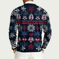 thumbnail image 4 of Christmas Mens Crewneck Sweater Vintage Xmas Textured Long Sleeve Sweaters Christmas Pullover Sweater for Men, 4 of 6