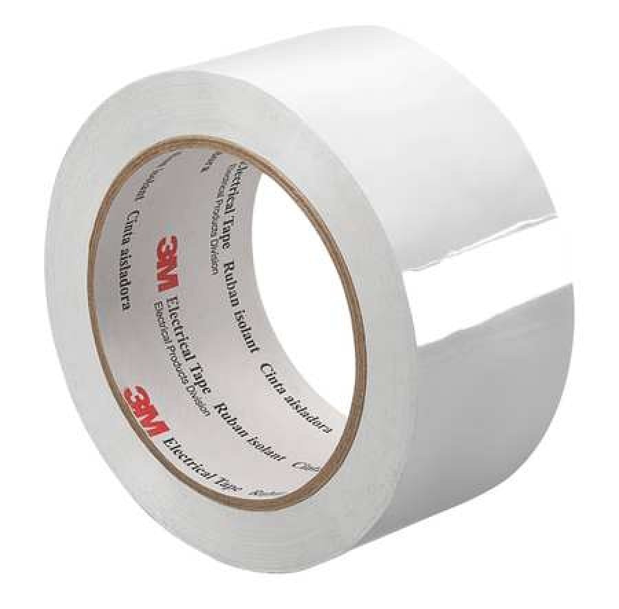 3M 3M 1350 0.25" x 72 yds White Electrical Tape, 1 mil, 1/4"x72 yd., White