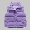thumbnail image 2 of fatyb Quilted Vest for Kids Warm Sleeveless Boys Girls Casual Stand Collar Padded Jacket with Pockets, 2 of 7