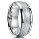 thumbnail image 1 of Anillo de acero inoxidable negro de Color plateado para hombre a la moda, anillo multifacético con ranura para hombre y mujer, anillo de compromiso, regalos de aniversario Dengxun unisex, 1 of 2