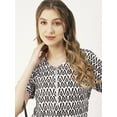 thumbnail image 5 of Moomaya Printed Womens Front Zip-Up Designer Top, Round Neck Casual Smart Top, 5 of 8