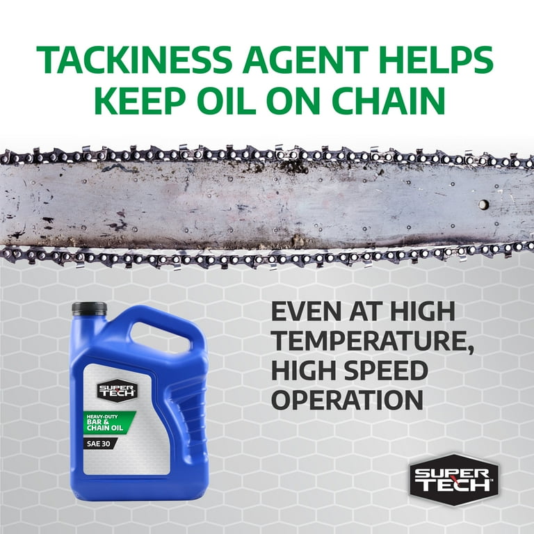 Super Tech SAE 30 Bar and Chain Oil, Tackiness Agent, Chainsaw