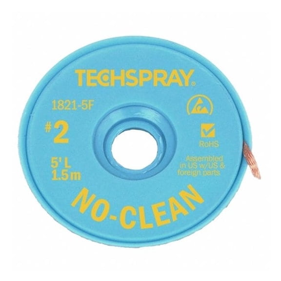 Techspray No-Clean Yellow No 2 Braid - AS 1821-5F