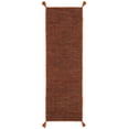 thumbnail image 2 of SAFAVIEH Montauk Bijar Jace Solid Soft Braided Cotton Runner Rug, Orange/Black, 2'3" x 7', 2 of 7