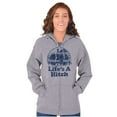 thumbnail image 3 of Life's A Hitch Camper Trailer Camp RV Zip Up Hoodie Men's Women's Brisco Brands S, 3 of 6