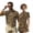 Brown Leopard, variant on Aplkyhs Brown Leopard Matching Couple Sport Shirts Fit Plain Matching Golf Shirts for Couple Quarter Zip Mens Hawaiian Shirt for Casual Wear Breathable Fabric 4-Way Stretch
