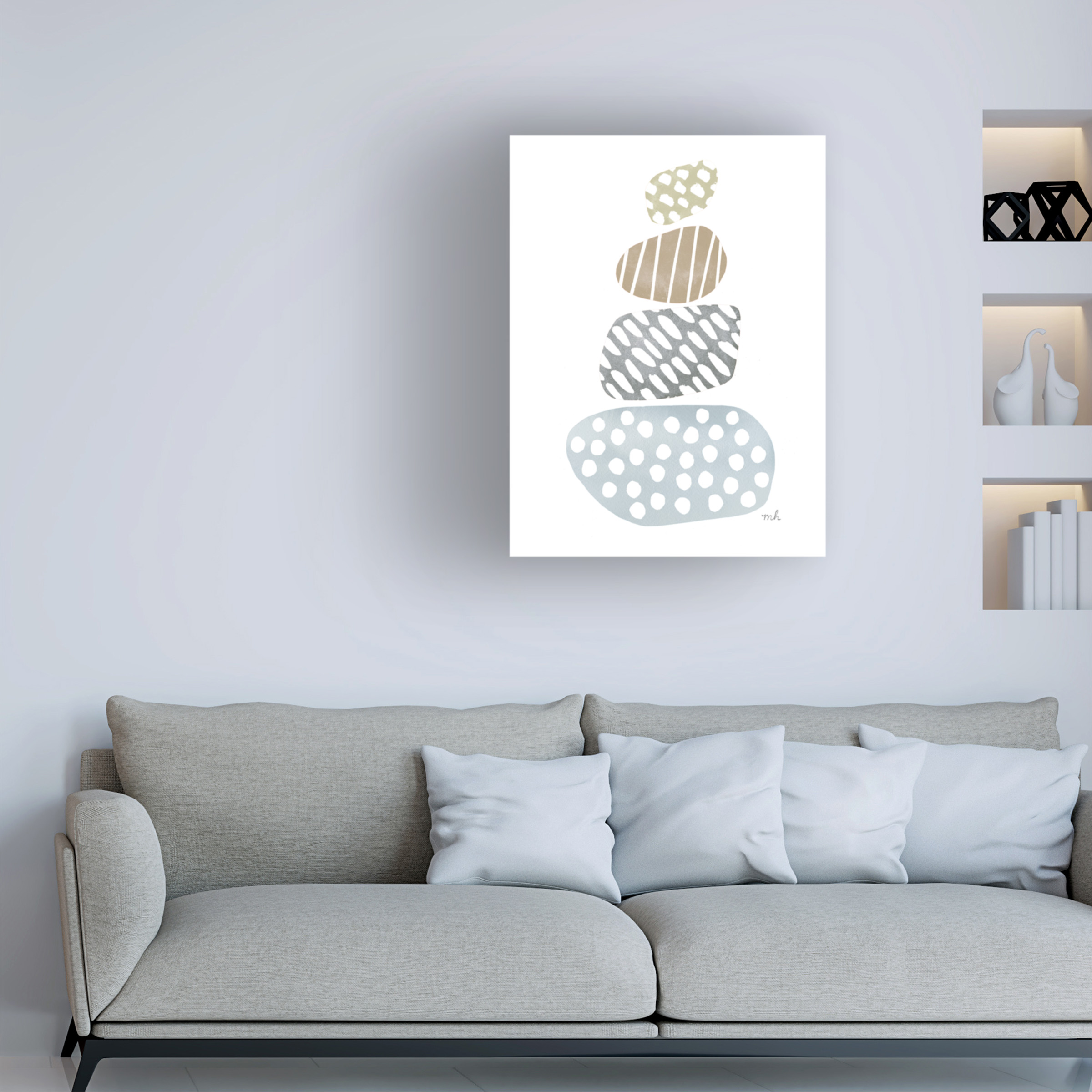 Moira Hershey 'River Stones II' Canvas Art