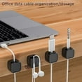 thumbnail image 3 of Elegant Choise 6-24Pcs,Magnetic Winder Clip Cord Organizer Lead Management Charger Cable Holder, 3 of 8
