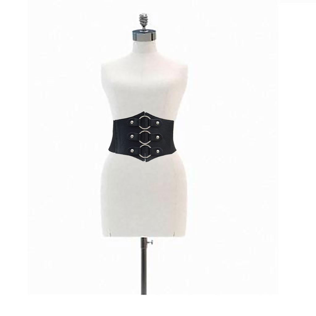 FSYSM Women Wide Waist Corset Belt for Dress Pattern Designer Pu Leather  Brown Belts Female Waistbands (Color : A, Size : 70cm)