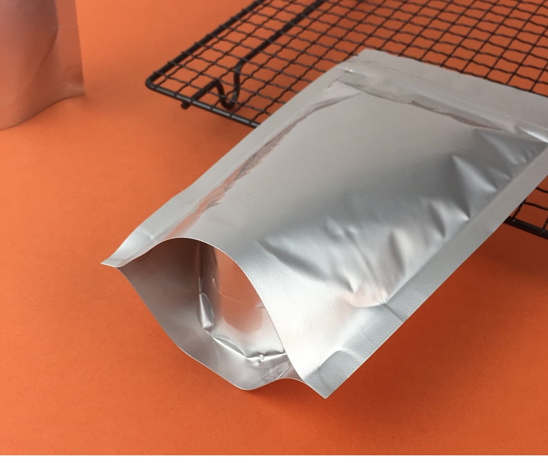 10 PCS Silver Stand Up Food Grade Pouch Smell Proof Sealable (with Heat