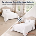 thumbnail image 3 of Loomsnest 3-Piece Full/Queen Comforter Set, All Season Duvet Insert, Soft, Lightweight, Diamond Stitched, Reversible Down Alternative Comforter (White), 3 of 7