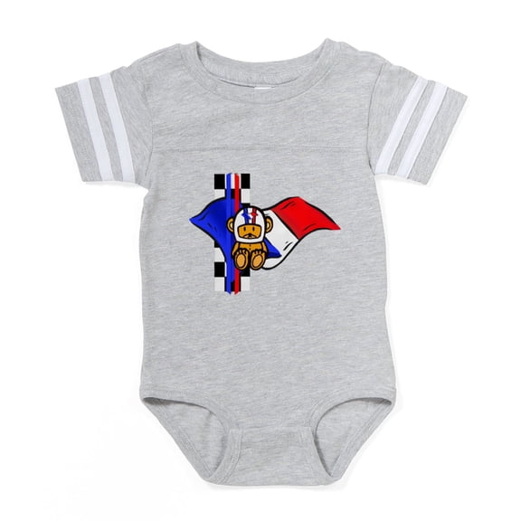 CafePress - French Racing - Cute Infant Baby Football Bodysuit