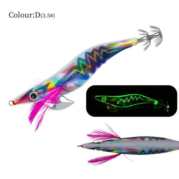 Explosive hook 2023 10g/15g/19g Jigs Fishing tackle 3.0# Hook Squid hook Wood shrimp lures Fishing bait Octopus lure 19G-3.5 HOOK D
