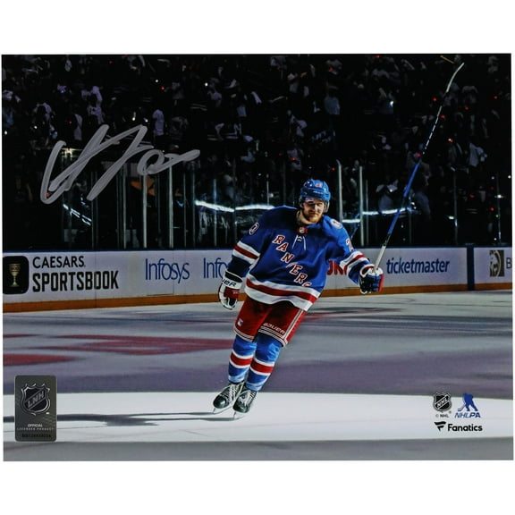 Adam Fox New York Rangers Autographed 8" x 10" Postgame Salute Photograph - Fanatics Authentic Certified