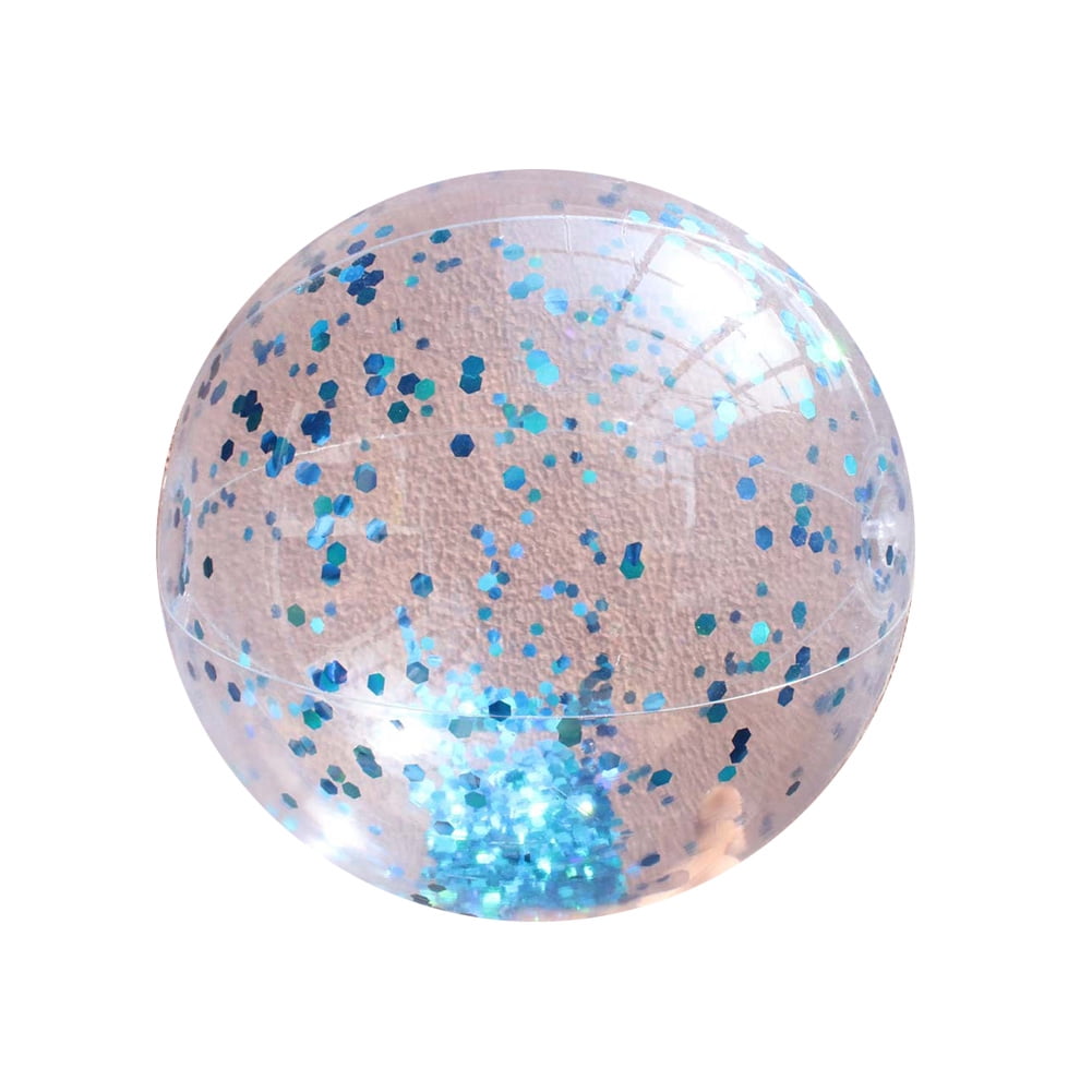 Glitter Confetti Water Play Beach Ball For Kids Fun Pool Toys Games Inflatable,. 