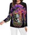 thumbnail image 3 of Rick And Morty Women’s Pajama Top 3D Digital Print Sleepwear Trendy Crewneck Pullovers Long Sleeve Shirts XL, 3 of 8