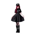 thumbnail image 2 of Halloween Costume， Women's Sexy Officer Halloween Costume for Nightclub Bar Stage Role Play Black Cosplay Outfits Costumes For Halloween Halloween Dress Up Halloween Decor Party Outfit, 2 of 5