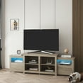 thumbnail image 3 of Yardi Yard Modern Farmhouse Media Entertainment Center for TVs up to 80", Wood TV Cabinet for Living Room Light Coffee, 3 of 10