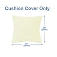 thumbnail image 5 of PiccoCasa Plush Throw Pillow Cover Fluffy Cushion Cover Pale Yellow 20" x 20", 5 of 8