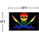 thumbnail image 2 of Bandera pirata arcoíris, banderas para exterior e interior, banderas de poliéster con doble costura y 2 ojales de latón., 2 of 2