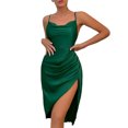 thumbnail image 2 of Fankiway Robe de Pyjama Sexy à Bretelles Fendue pour Femmes avec Dos Ouvert Tentation Mode Pyjama Maison Jupe Courte Dos Ouvert Robes de Plage pour Femmes Grande Taille Robes pour Femmes, 2 of 8