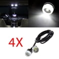 thumbnail image 4 of SCITOO fit for Off-Road Car ATV Camper Trunk DRL License Plate Stop Turn Signal Tail Fog Light Eagle Eye LED Light Bulbs 4x White EE-Epistar-5730-3SMD Eagle Grille Signal Fog Led Light, 4 of 4