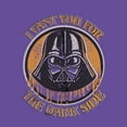 thumbnail image 2 of Junior's Star Wars Halloween Vant You Vader  Graphic Tee Purple Large, 2 of 3