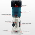 thumbnail image 3 of Wood Wood Router 6 Speed Levels Woodworking Trimmer Palm Router For BL1815 BL1815N BL1820 BL1820B, 3 of 8
