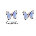thumbnail image 2 of PVCS Dames Mode Créative Multicolore Diamant Papillon Boucles d'Oreilles, 2 of 4