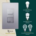 thumbnail image 2 of TOPGREENER Kalide LED Dimmer Light Switch, Single Pole or 3-Way, 120VAC, 60Hz, Neutral Wire Not Required, TGSDS3-SV, Silver, 2 of 4