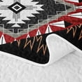 thumbnail image 5 of Erosebridal Hippie Aztec Bed Spread Queen, Boho Geometric Queen Coverlet Set, Burgundy Black Gray Copper 3 Pieces, 1 Quilt and 2 Pillowcases, 5 of 7