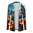 thumbnail image 5 of Dvprdro Halloween Plus Size Cardigan Sweaters for Women Funny Cute Print Long Sleeve Halloween Costumes Fall Fashion Lightweight Open Front Coat Tops, 5 of 5