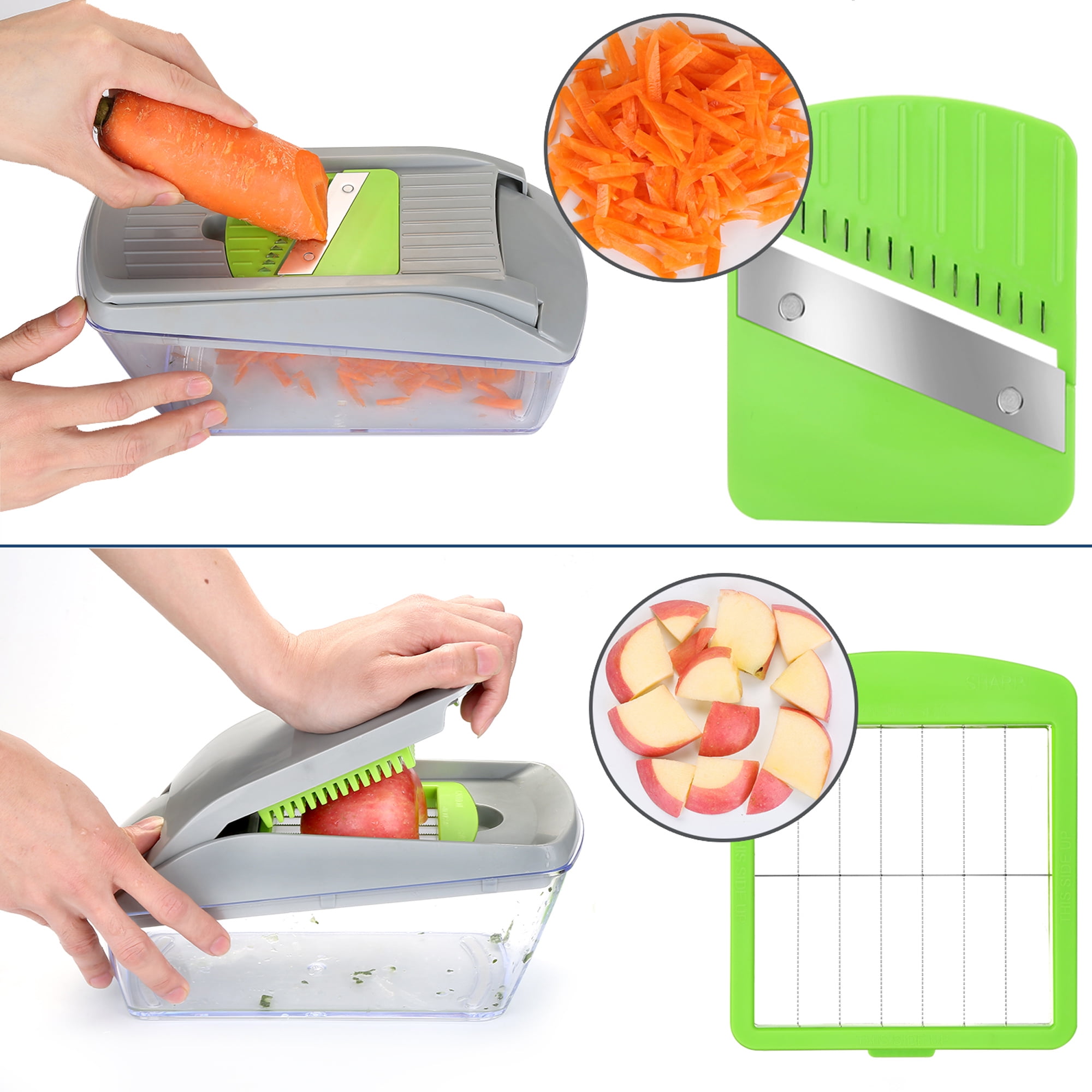 Mandoline Slicer Thickness Adjustable, FITNATE 9 in 1 Vegetable Chopper and  Slicer with 5 Rep, 1 unit - Smith's Food and Drug