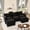 Black, variant on Bigsyy 3 - Seat Sectional Sofa Couch, Comfy Cloud Style, Deep Seat, Sleeper Function with Throw Pillows. Ideal for Adult - Occupied Living Rooms, Modern Design, Cozy Beige