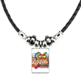 thumbnail image 1 of prado mariscos españa graffiti collar a mano colgante de cuerda de cuero Unbranded M, 1 of 3