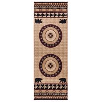 United Weavers Cottage Area Rug 2055 41626 Haven Beige Rings Bears 2' 7" x  7' 4" Rectangle